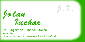 jolan kuchar business card